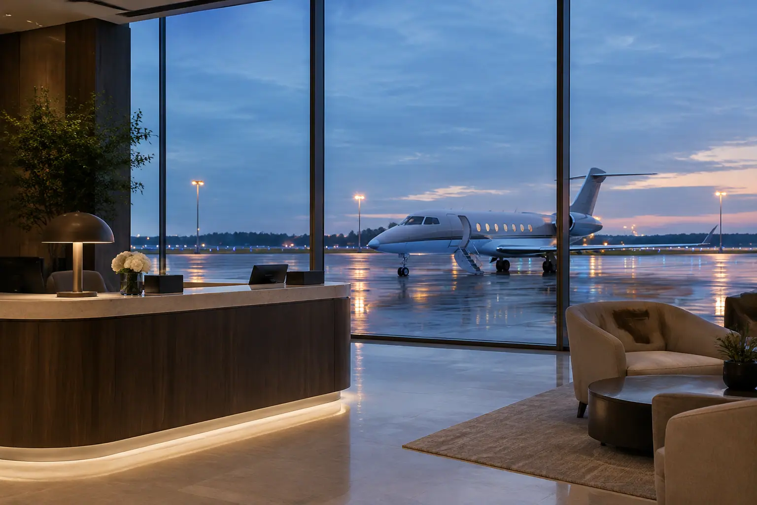 Private terminal front desk